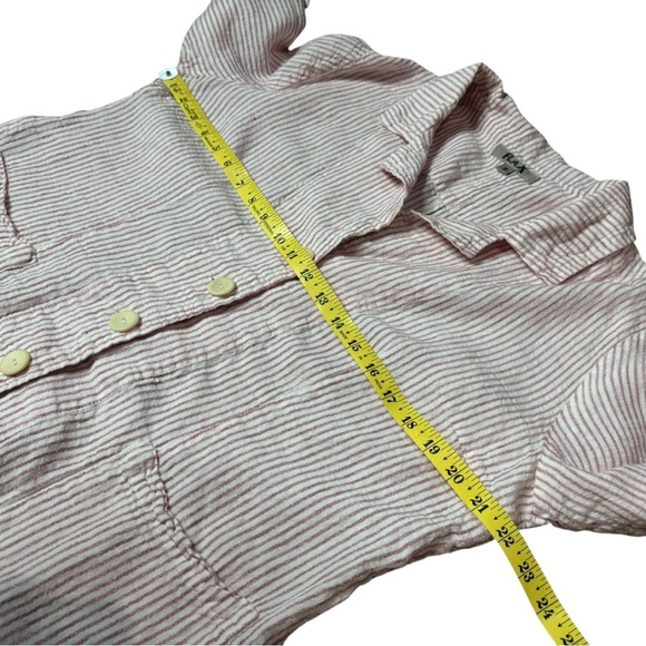 FLAX Linen Striped Blazer size S - Picture 5 of 7